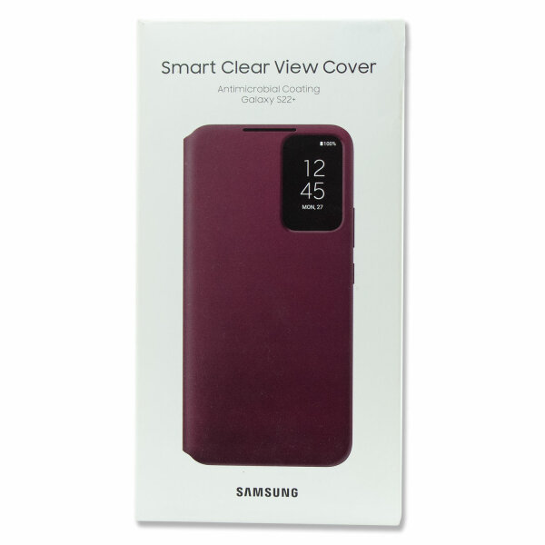 Samsung Smart Clear View Cover for S22+ Burgundy Neu