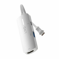 LINQ 3in1 USB-C HDMI Adapter 140W Space Grey - White Neu