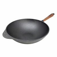 SKEPPSHULT Wokpfanne Ø 32 cm Höhe 8,5 cm Gusseisen  Schwarz Neu