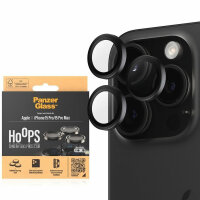 PanzerGlass Hoops Schwarzes Metall Kameraschutz für Apple iPhone 15 Pro | 15 Pro Max Neu